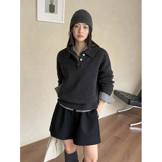 variegated knit sweater