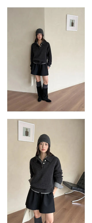 variegated knit sweater