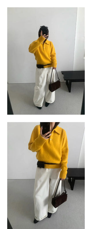 variegated knit sweater