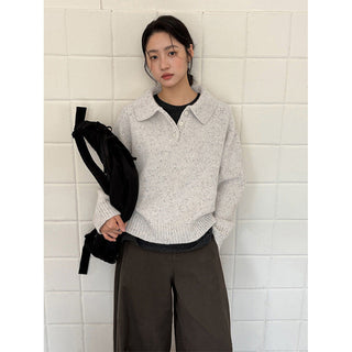 variegated knit sweater