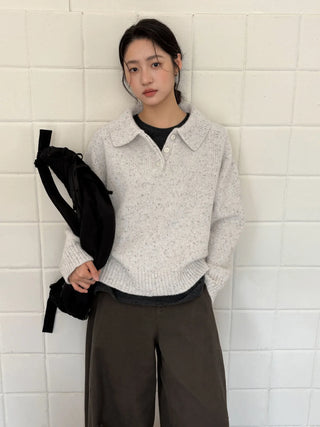 variegated knit sweater