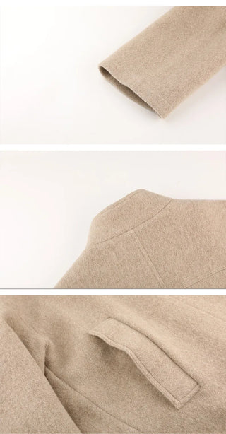 woolen puffer jacket