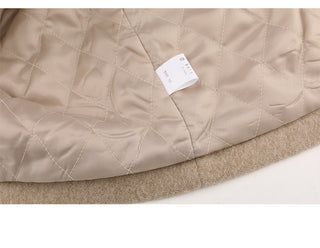 woolen puffer jacket