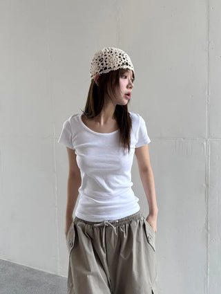 U-neck silm T
