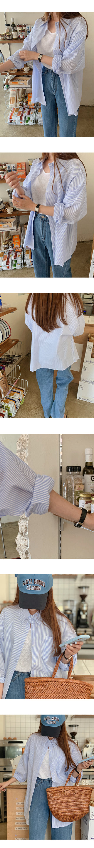 Pocket striped shirt