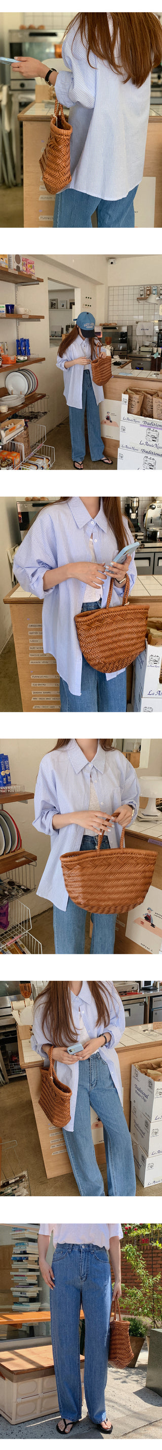 Pocket striped shirt
