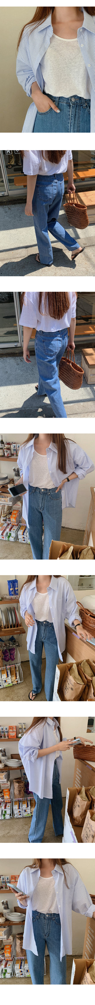 Pocket striped shirt