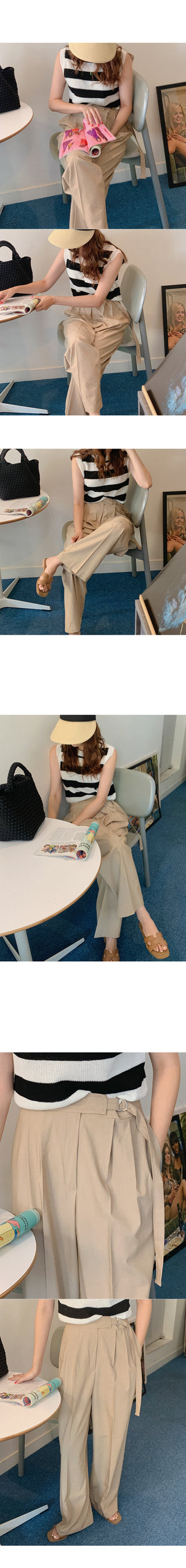 Striped sleeveless top