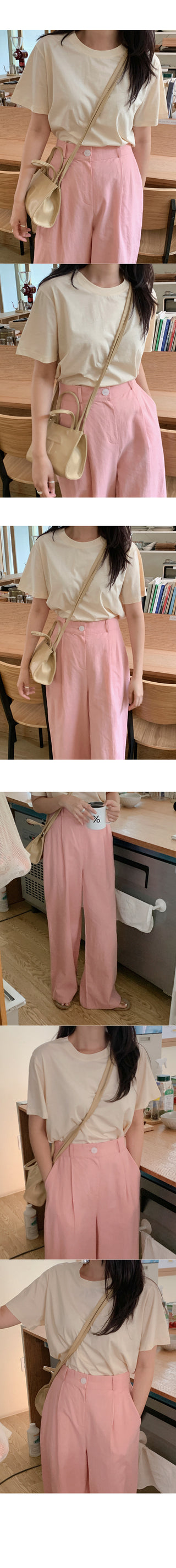 Cotton short-sleeved T-shirt