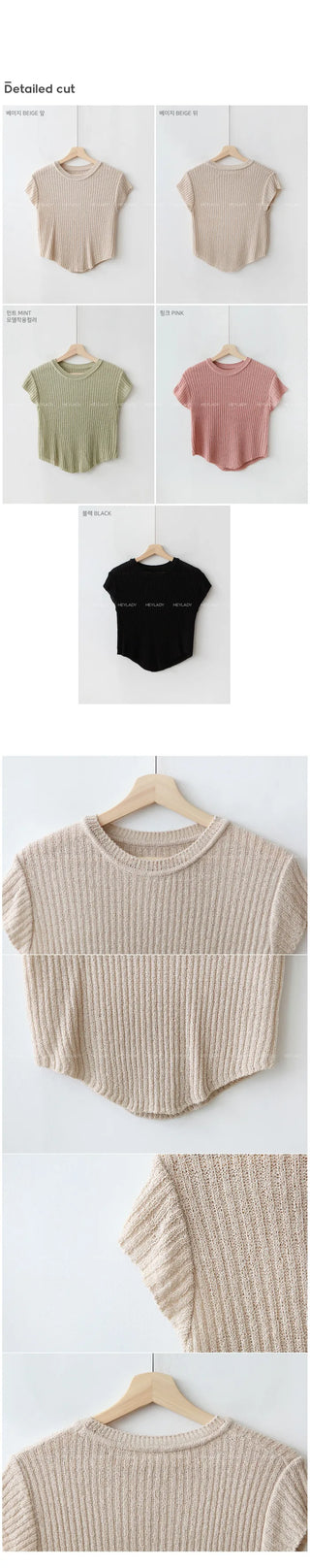 Cap Sleeve Golgi Short Sleeve Knit