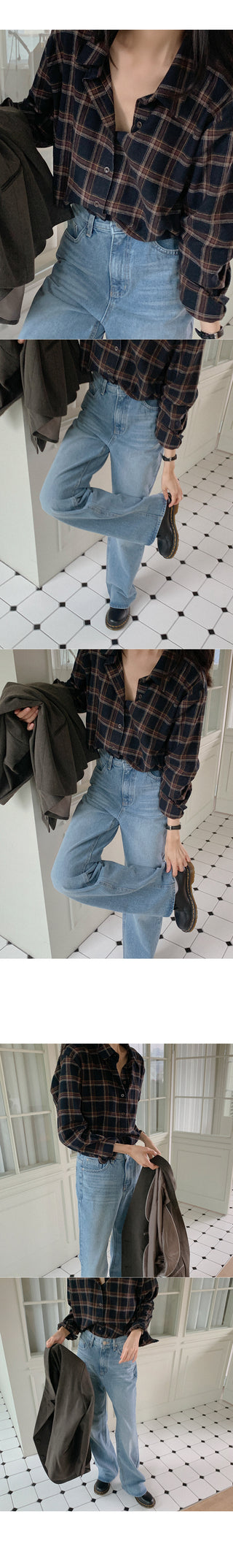 Cotton check shirt