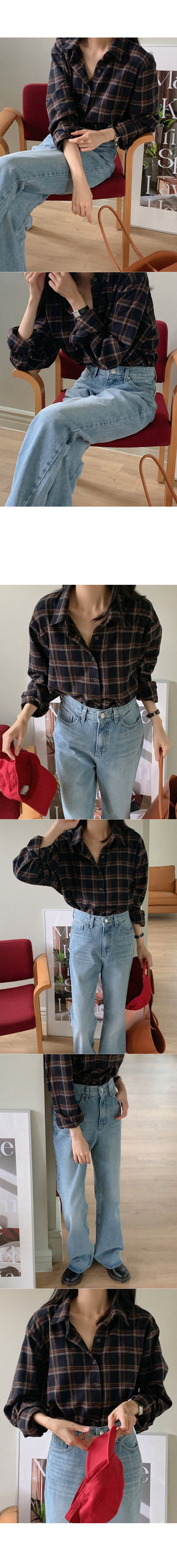 Cotton check shirt