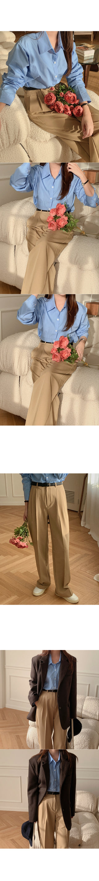 Colored cropped shirt