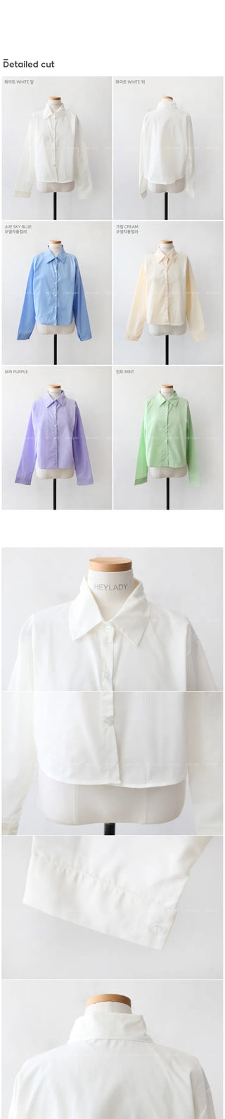 Colored cropped shirt