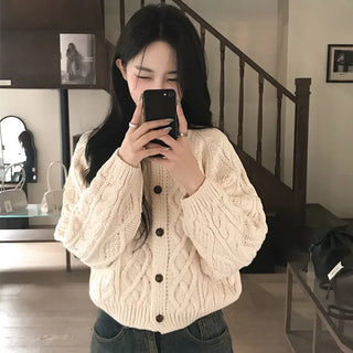 Cable cardigan