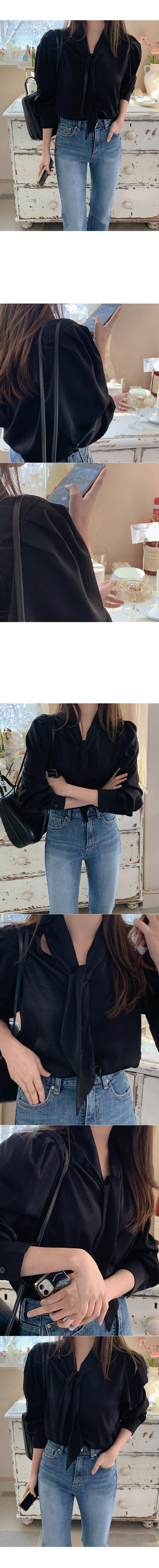 Tie blouse