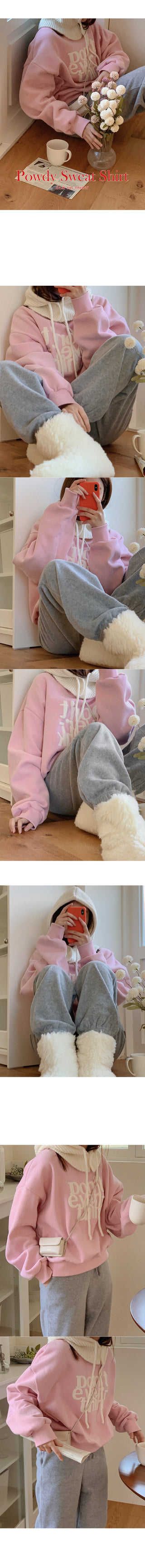Powdy brushed fleece sweatshirt