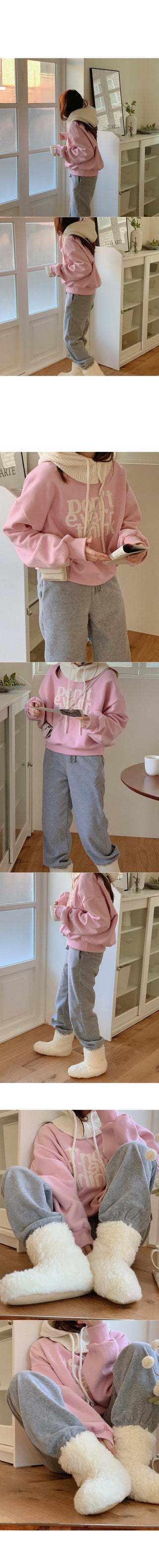 Powdy brushed fleece sweatshirt