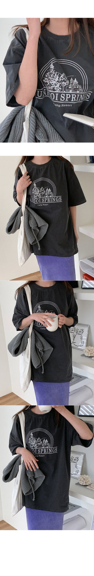 Big silhouette oversized long-sleeved T-shirt