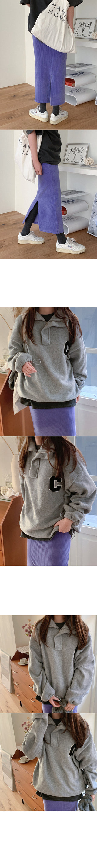 Big silhouette oversized long-sleeved T-shirt