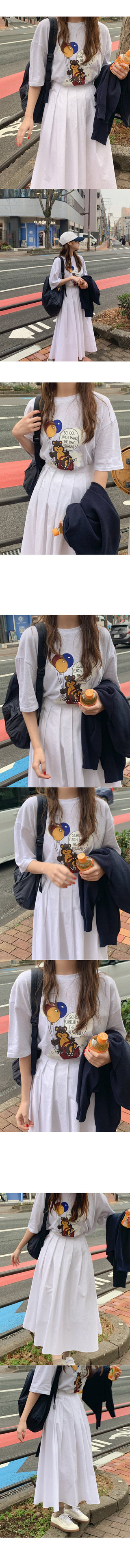 Printed cotton short-sleeved T-shirt