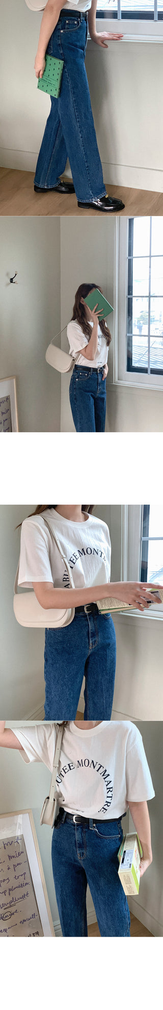 Lettering Short-Sleeved T-Shirt