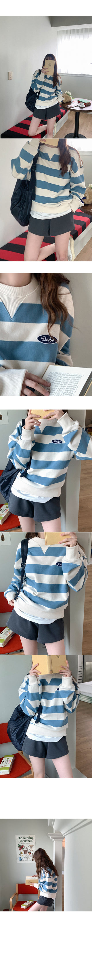 Striped sweatshirt top