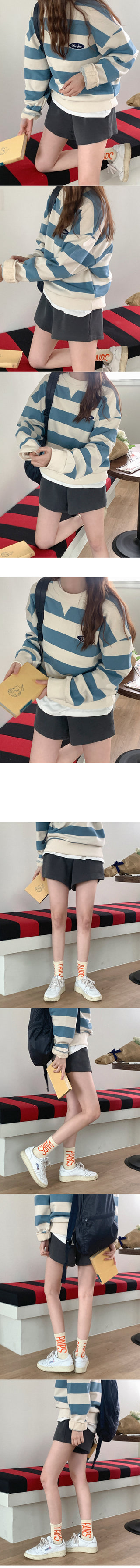 Striped sweatshirt top