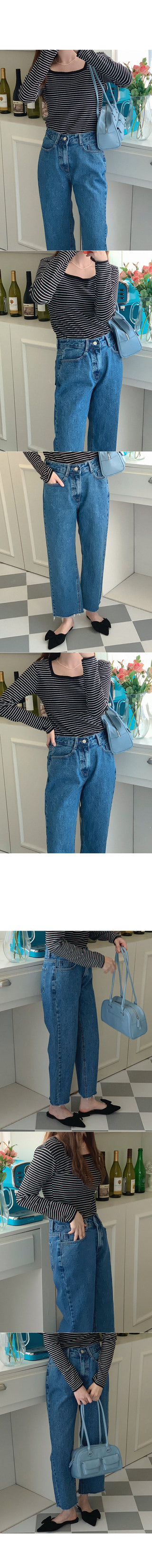 Square neck knit top