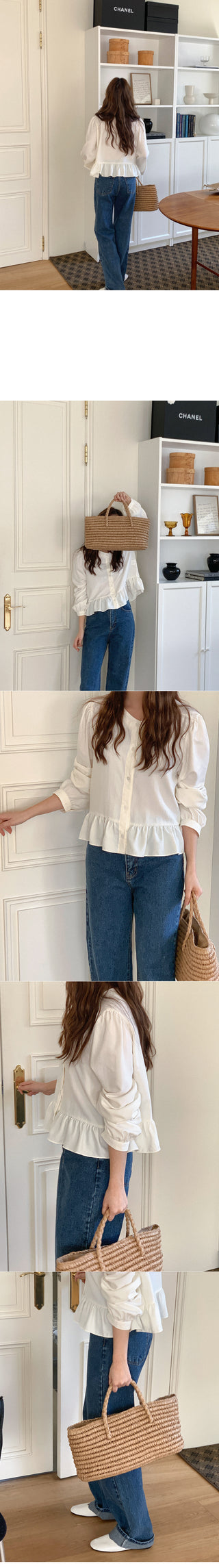 Frill blouse top