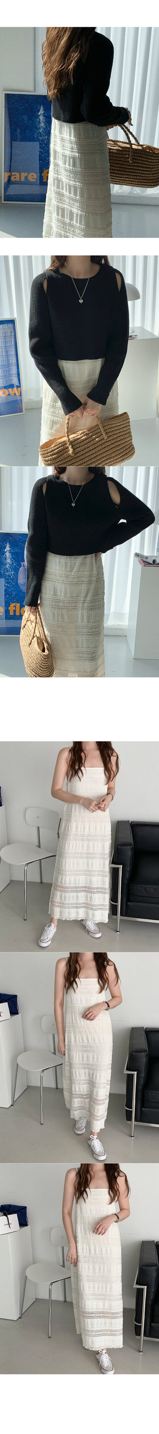 Slit Cropped Knit Top