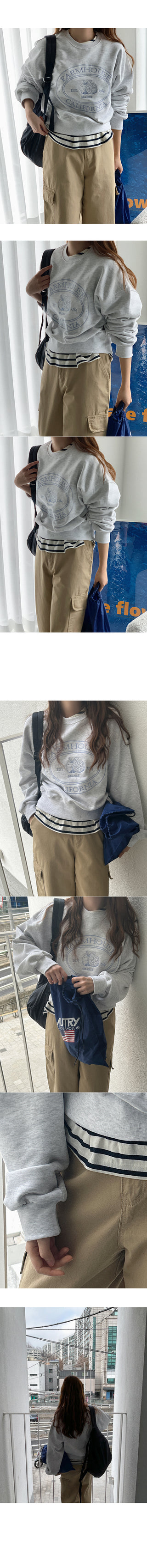 Stitched sweatshirt top