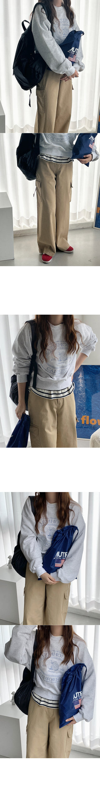 Stitched sweatshirt top
