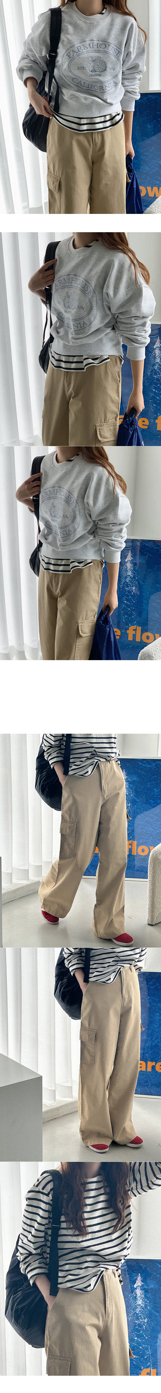Striped long-sleeved T-shirt
