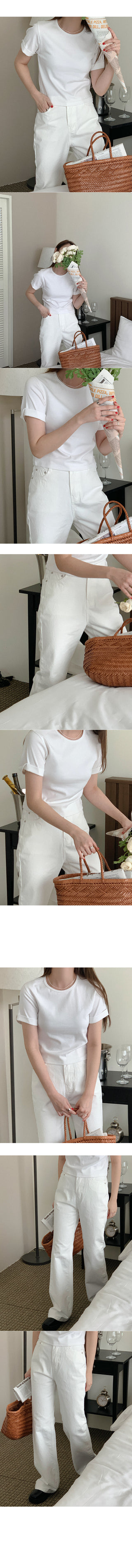 Cotton cropped t-shirt