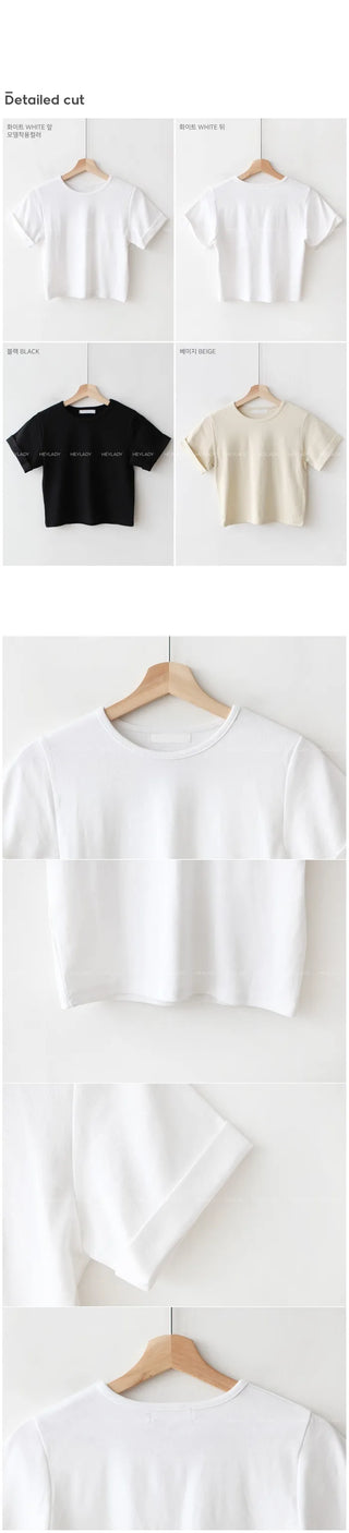 Cotton cropped t-shirt