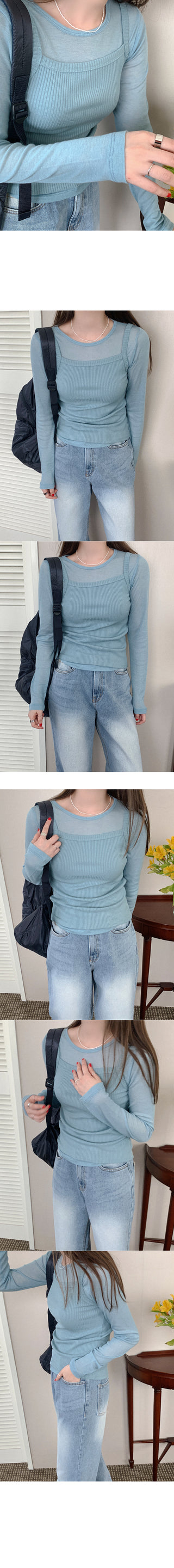 Ribbed sleeveless