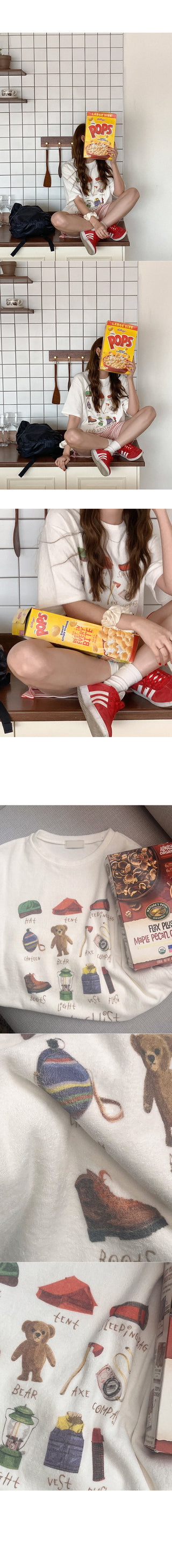 Unique Print Short-Sleeved T-Shirt