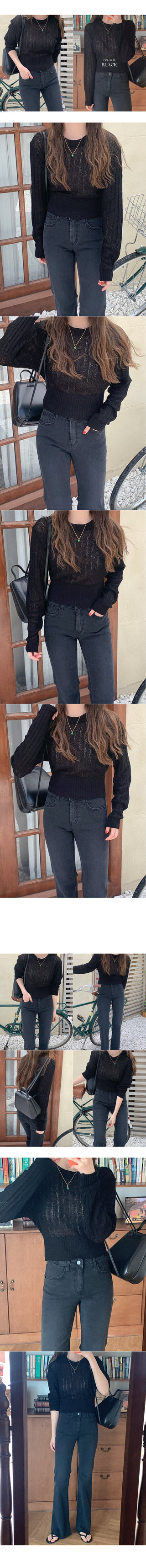 Thick ribbed knit sweater