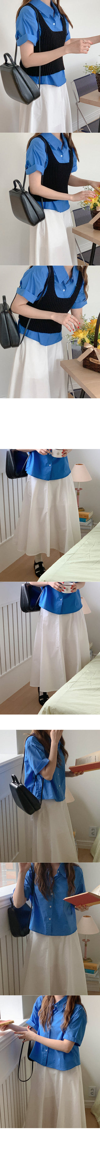 Cotton short-sleeved shirt