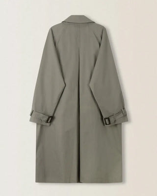 (2 colors) Pleated single trench coat