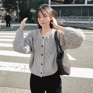 Cable cardigan