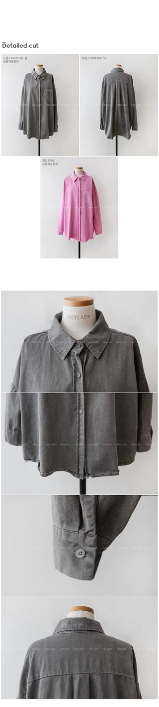 Layered wrap long-sleeved T-shirt