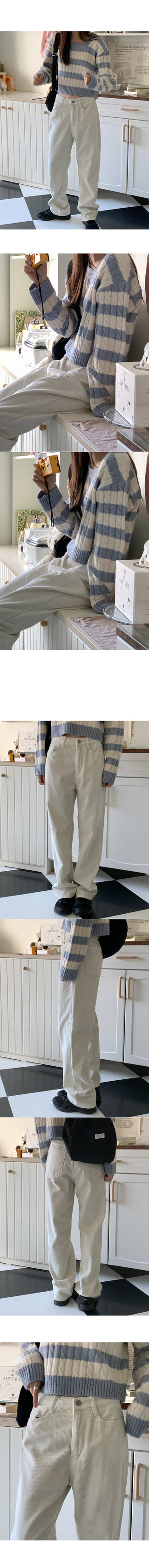 Striped cropped knit