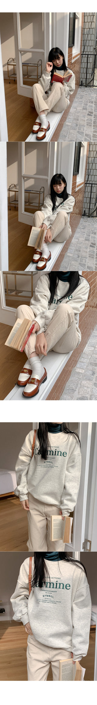 Fleece-lined sweatshirt