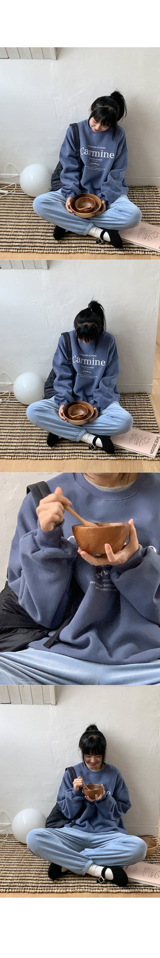 Fleece-lined sweatshirt