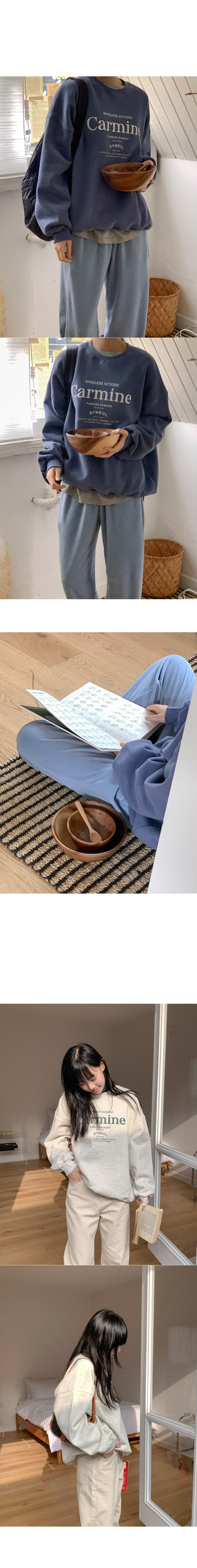 Fleece-lined sweatshirt