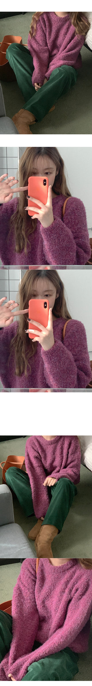 Bouclé wool knit