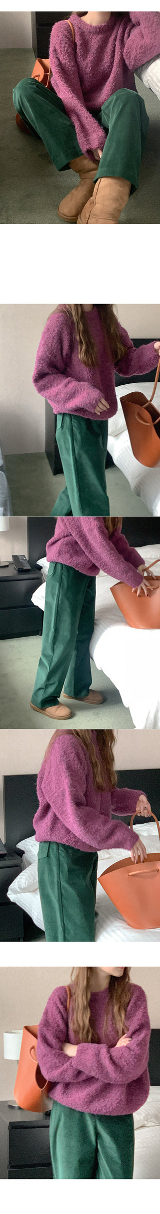 Bouclé wool knit