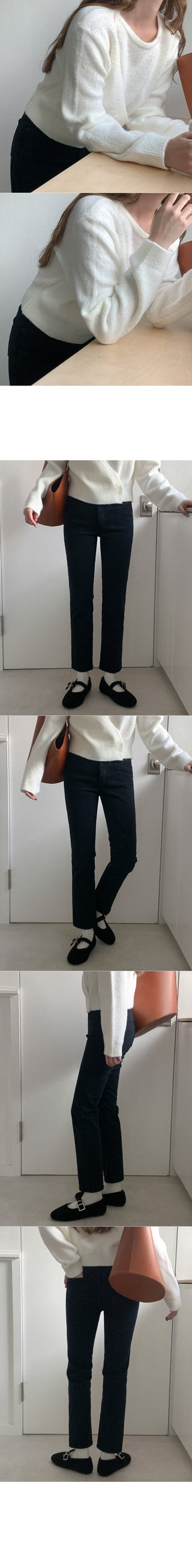 Layered wrap button knit